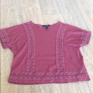 Burgundy lace forever 21 tee